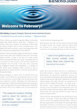 Raymond James Ribble Valley Investment Market Commentary - Welcome to February